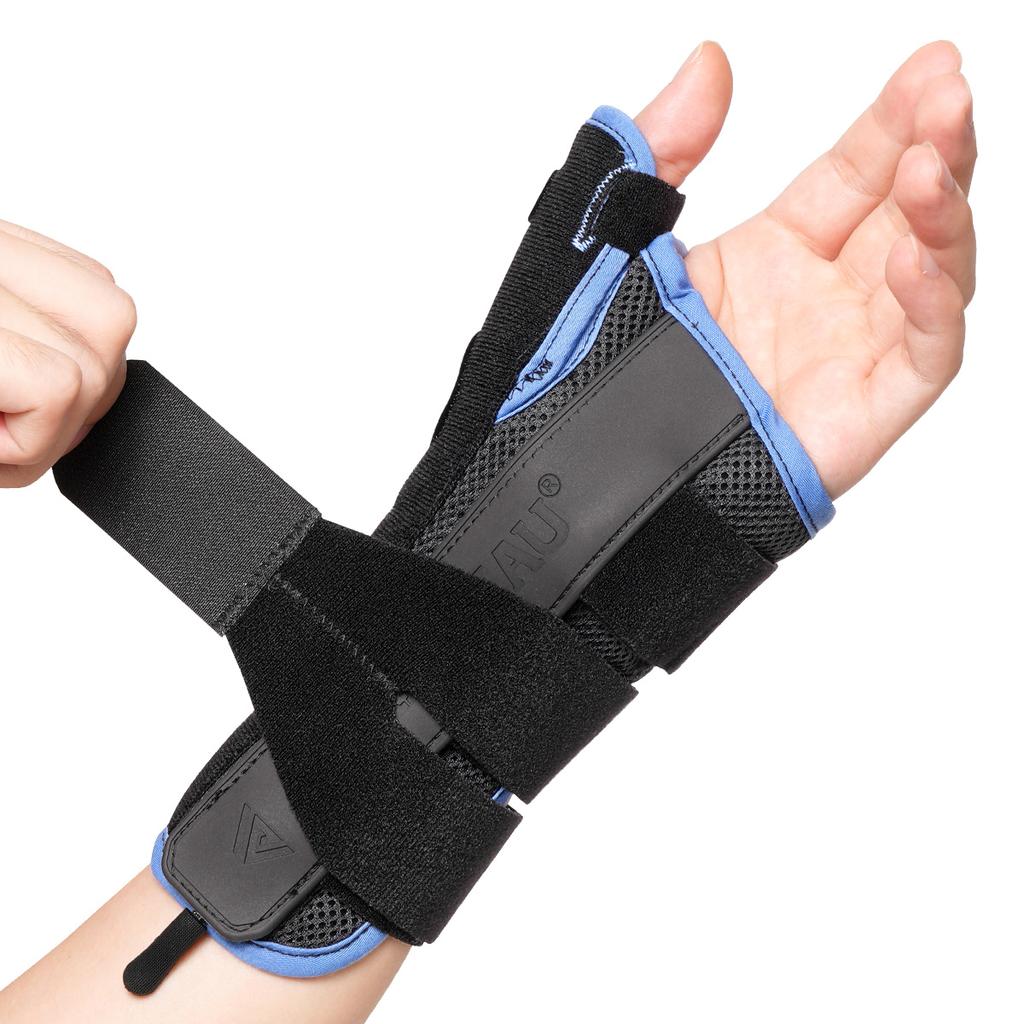 Velpeau Handledsskydd med tumstöd för artritsmärta och stukning, Stabil och andningsbar handledsskena för män och kvinnor