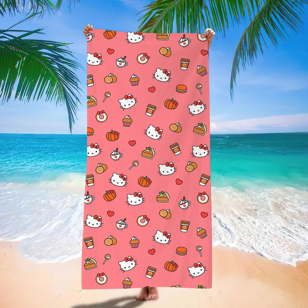 Popular Beach Towels Children'S Cartoon Quick-Drying Beach Towels Microfiber Digital Printing Bath Towels