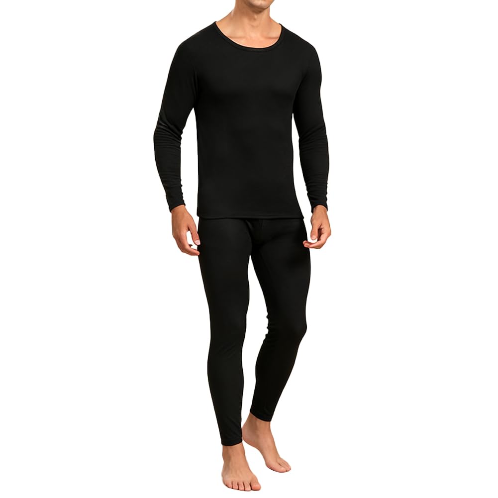 

Warm Underwear Medium Thermal Underwear Set and Heattech Long Long Insulating Cashmere and Fleece Winter Underwear [XXG] Men s [Moisture-wicking,