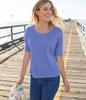 LL Bean Pima Cotton Elbow Scoop US Fit 1000034785 Women's Tee, Sleeves, Neck, Regular, XS, Azalea, Pink,