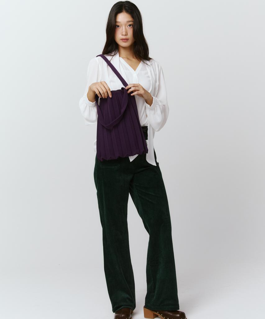 Pleatsmama New Shoulder Bag Deep Purple