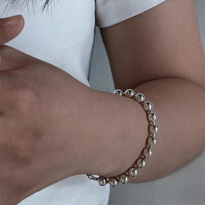 Ball chain silver bracelet