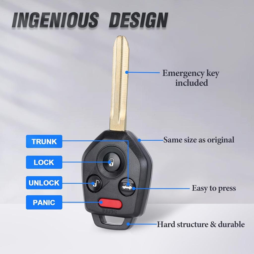 Remote Car Head Key Fob Replacement CWTWBU766 G Chip for Subaru Forester Impreza WRX XV Crosstrek STI 433MHz4 Button