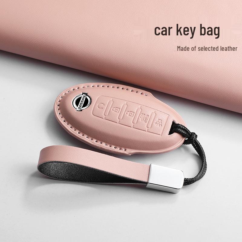 Pinke Schlüsselhülle für Nissan Patrol Y62 5-Tasten Smart-Schlüssel (2018-2019)