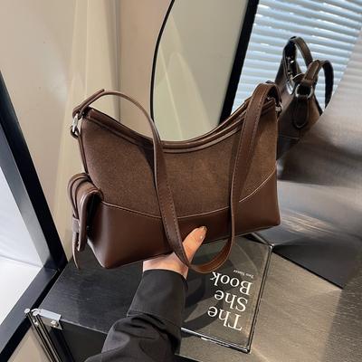 Autumn and Winter Matte Retro Small Bag, New Women's Bag, Popular Messenger Bag, Shoulder Underarm Bucket Bag.