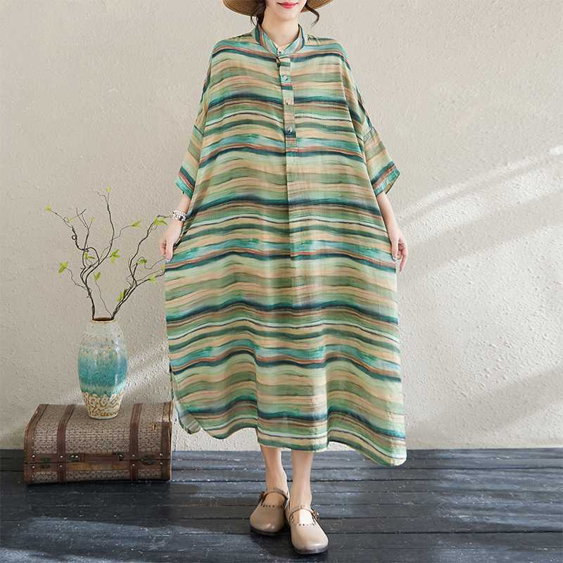 Spring Stand-up Collar Oversized Dress