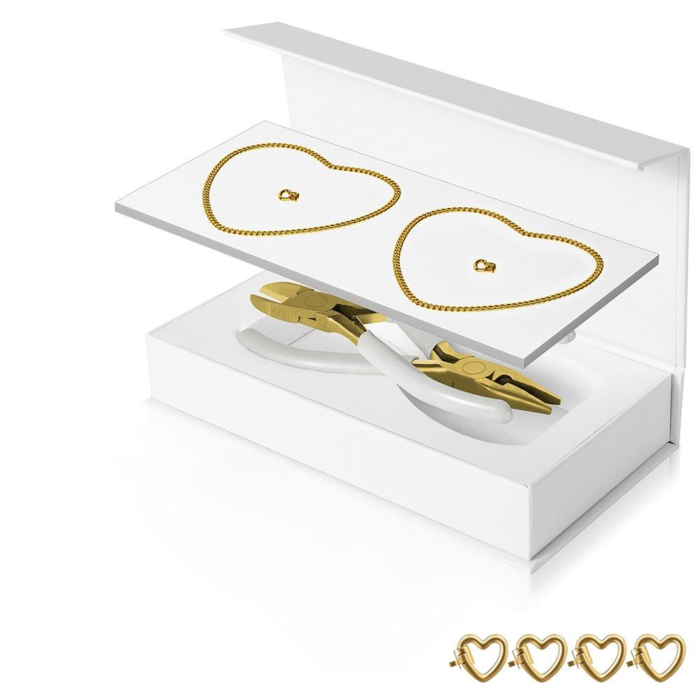 

Нержавіюча сталь Постійний браслет Kit Срібний колір Браслет дружби Браслет виготовлення Kit для коханця