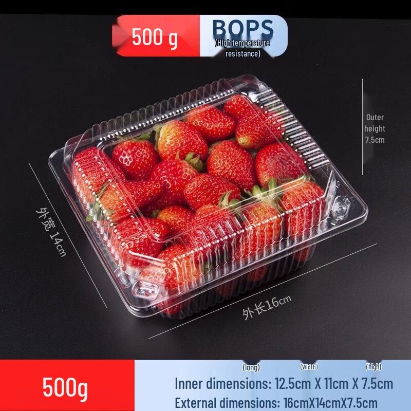 Tongyuan Shi Rectangular Disposable Plastic Food Containers (200 Pcs)