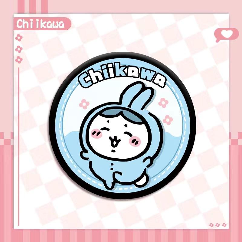 Chiikawa Jii Badge Emoticon Pack Usachi Hachiware Cute Cartoon Series Peripheral HD Tinplate Laser Bars Friend Gift