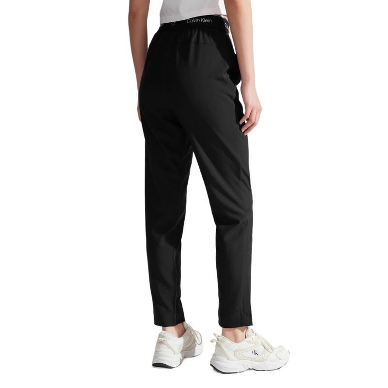 Calvin Klein Moisture Wicking Quick Dry Simple Jacquard Elastic Waist Running Fitness Knit Pants Women Pants Space-Black 4WS4P601