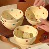 ZISIZ Cute Polka Dot Ceramic Dinnerware