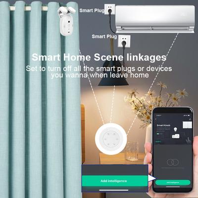 Tuya ZigBee Smart Knob Switch Dimmer, abnehmbar, drahtlos, Szenenverknüpfung, Druckknopf, Lichtautomatisierung, Szenario-Fernbedienung