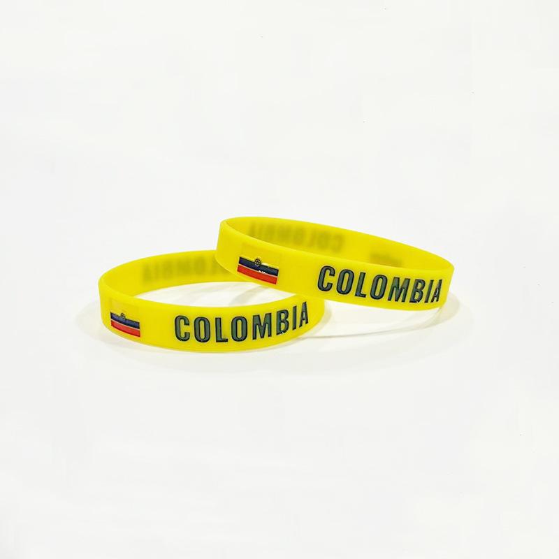Football World Cup Bracelet Argentina France Brazil Netherlands United States Portugal Italy Flag Silicone Bracelet