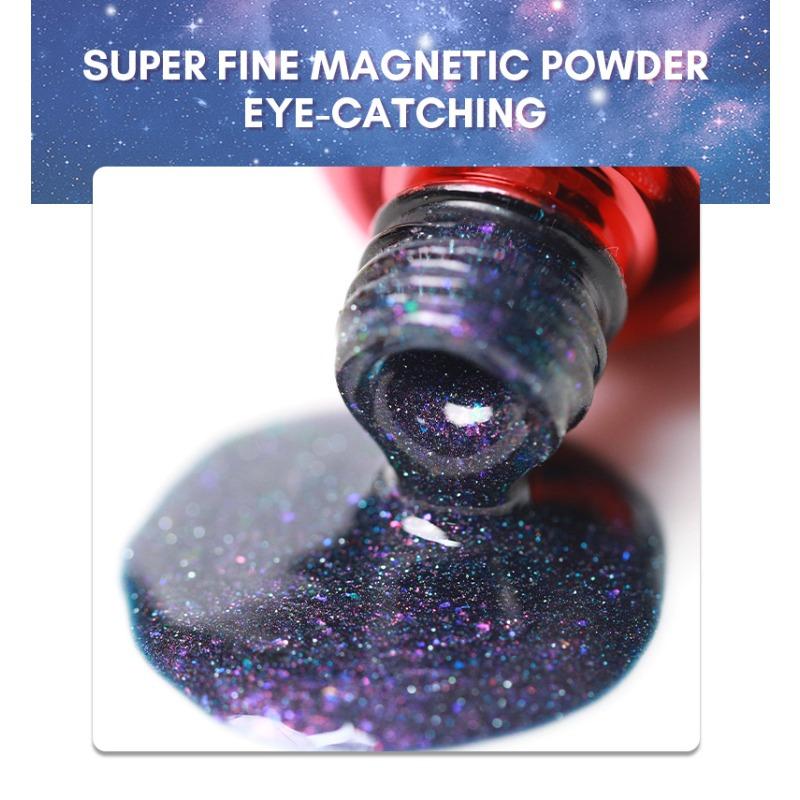 Universal Colorful Cat's Eye Glue Nail Polish Glue Laser Rainbow Glare Spar Rainbow Cat's Eye