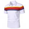 Herren Colorblock Kurzarm Poloshirt mit Umlegekragen - Neue europäische und amerikanische Mode