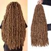 Păr împletit murdar african Distressed Butterfly Locs Perucă Croșetată Mașină Dublă Tăietură Pre-Buclată Afro Kinky Vopsit Domestic 150g
