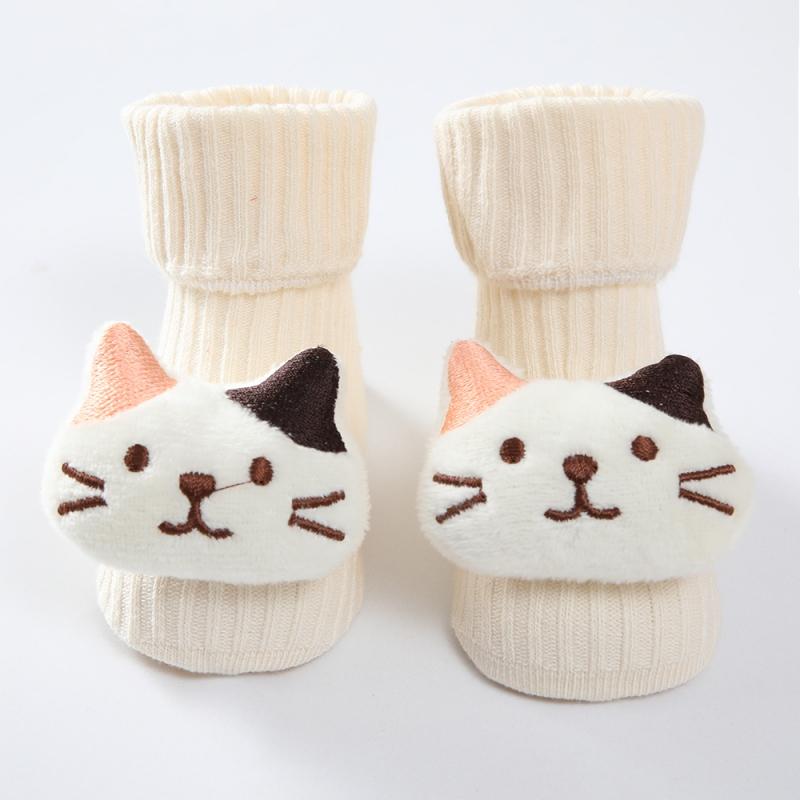 Cotton Baby Socks Solid Cartoon Animals Newborn Warm Sock for Girl Boy Non-skid Toddler Floor Sock Soft Toddler Socks 0-12M