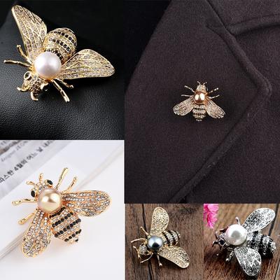 Böcek Serisi Broş Hassas Küçük Arı Broşları Kristal Rhinestone İğne Takı