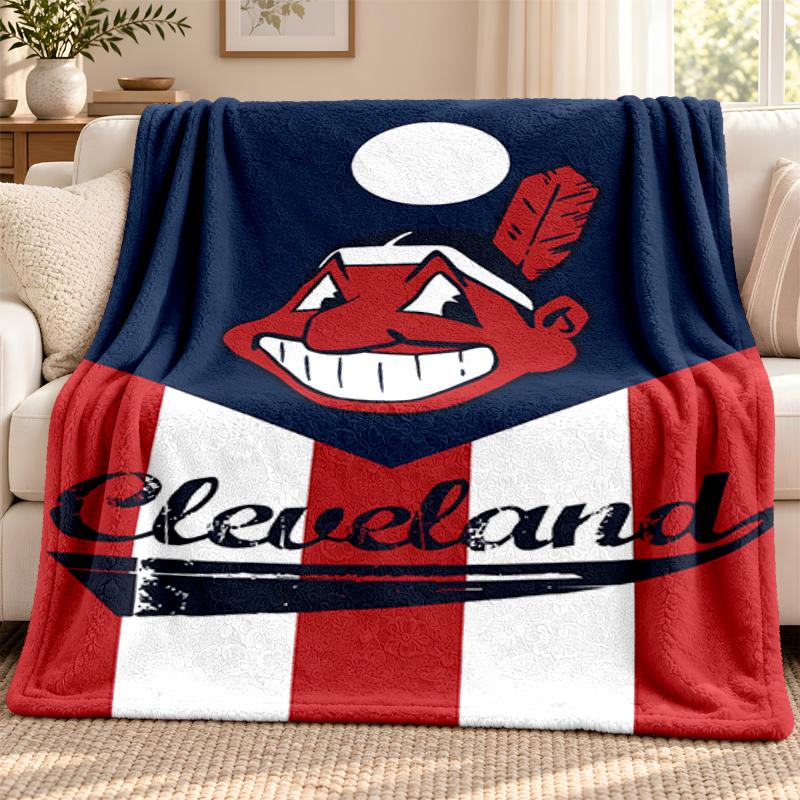 Cleveland Guardians blanket Flannel Blanket Soft Cozy Plush Throw for Sofa Bed Lightweight Home Decoration Outdoor camping