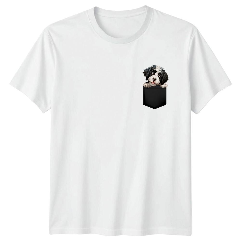 Puppy Dog In Pocket Animals Dogs Unisexs TShirt Unisexs Graphic Tee S