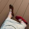 Spot-leather Polished Retro Old Two-wear Single Shoes Women's European Station 2025 Summer Thick-soled Metal Buckle Round Head Can Be