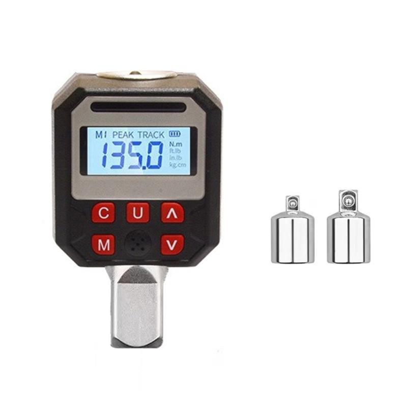 Precise Digital Torque Tester 5 Adjustable Ranges 1.5 To 340Nm ±2% Error Rate LCD Screen Memory Storage Conversion Head