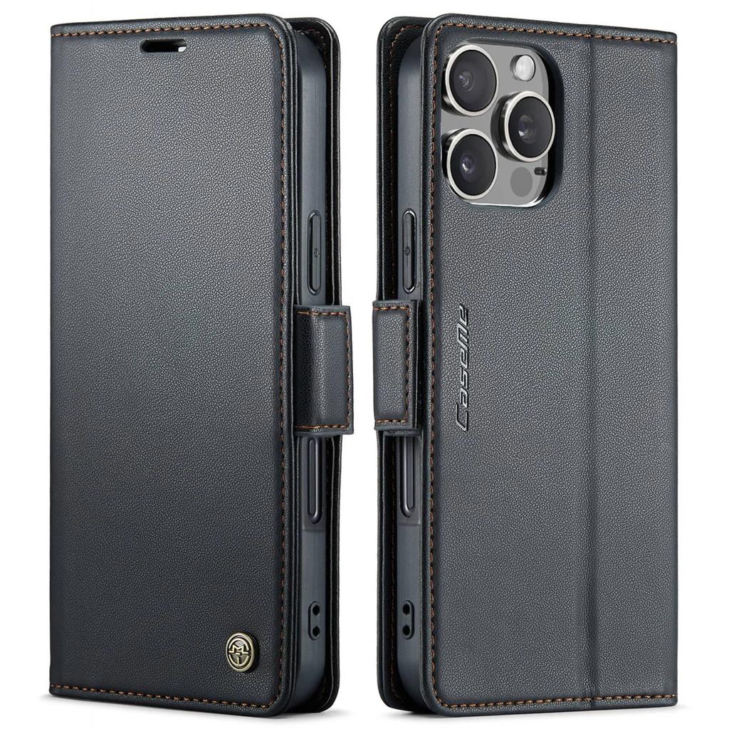 For iPhone 16 Pro Max 16 Plus Case with Card Holder, Wallet Case with RFID Blocking, Durable Leather Kickstand Magnetic Clasp