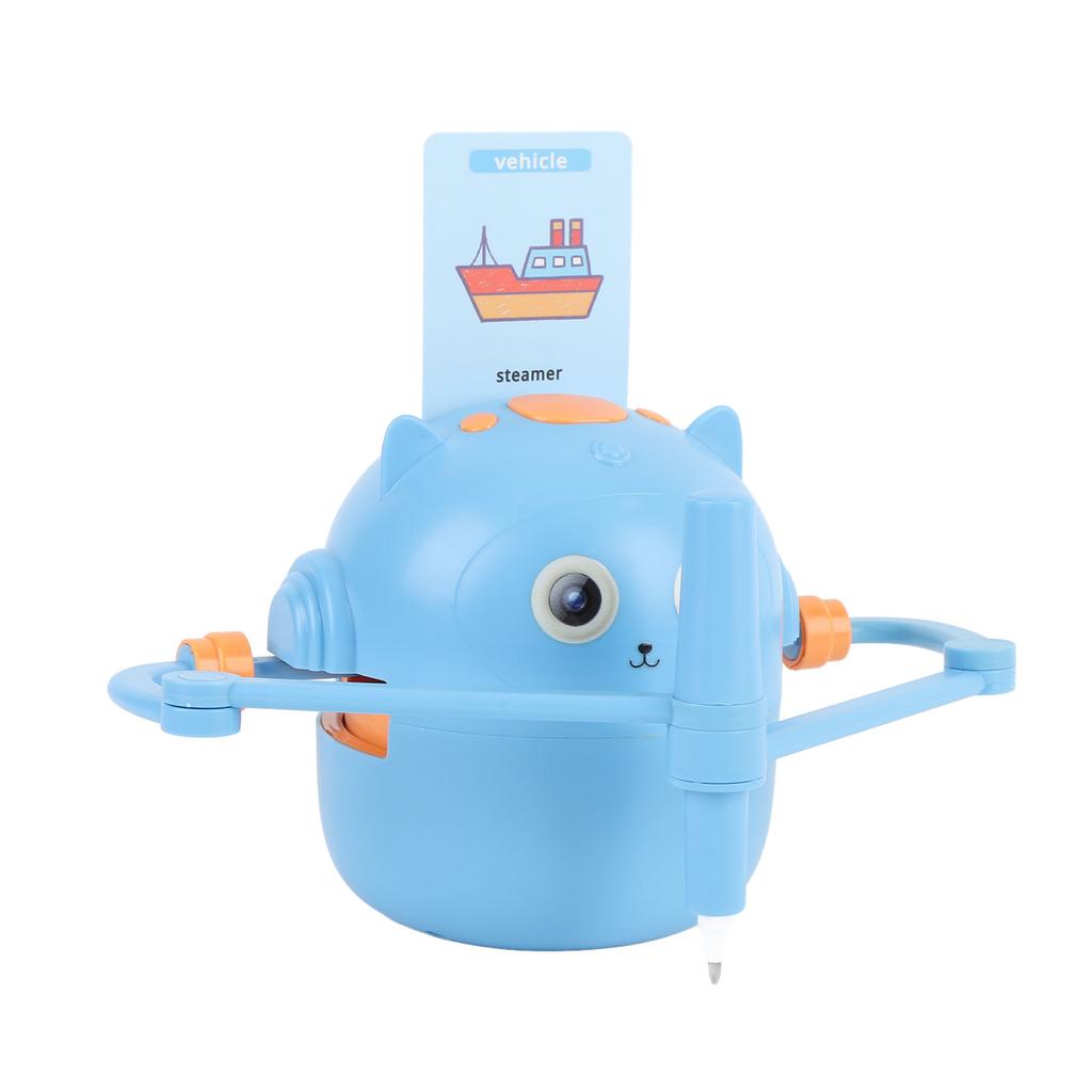 Intelligenter Zeichenroboter für Kinder, Lernroboter-Spielzeug zum interaktiven Malen, mit zwei Stiften, 100 Lernwortkarten, für Kinder 5 6 7 8 9