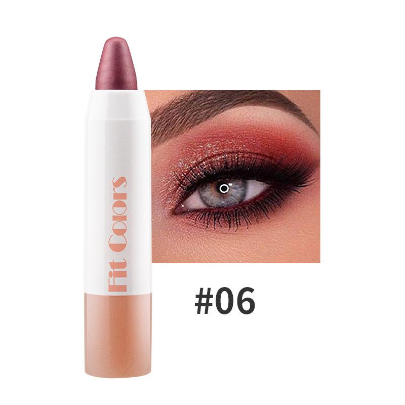 Pearl Light Lidschattenstift Single Mouth Flash Lip Eye Dual-Use-Make-up-Stift