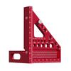 Multifunctional Aluminum Right Angle Woodworking Measuring Ruler and Marker Tool