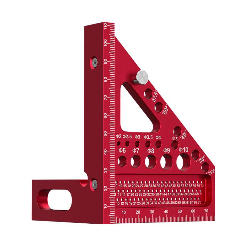 Multifunctional Aluminum Right Angle Woodworking Measuring Ruler and Marker Tool