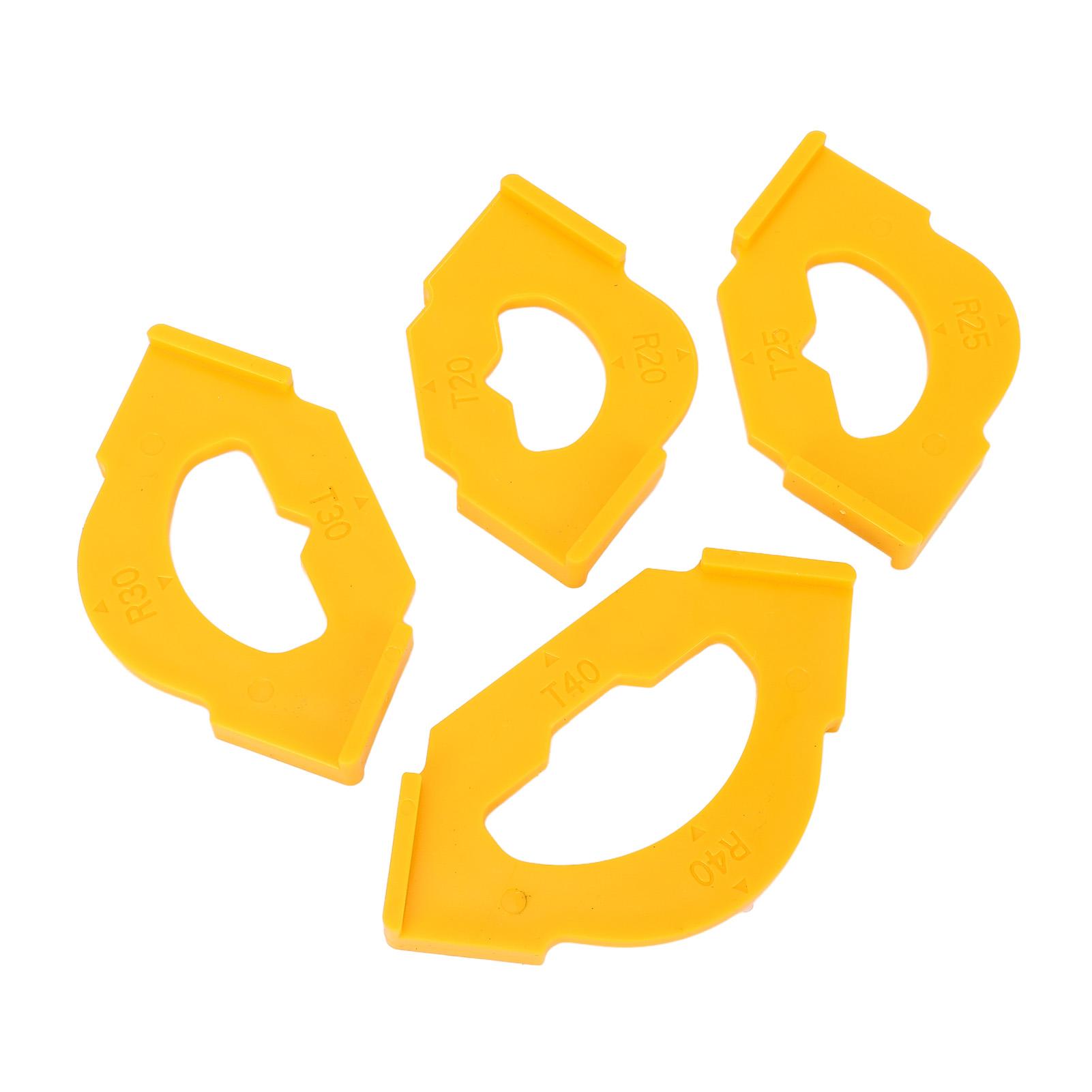 

4 шт. Шаблон для фрезерования радиусов, Деревообработка, Фрезерование, Правый скос, Закругленные углы, Фреза R20T20