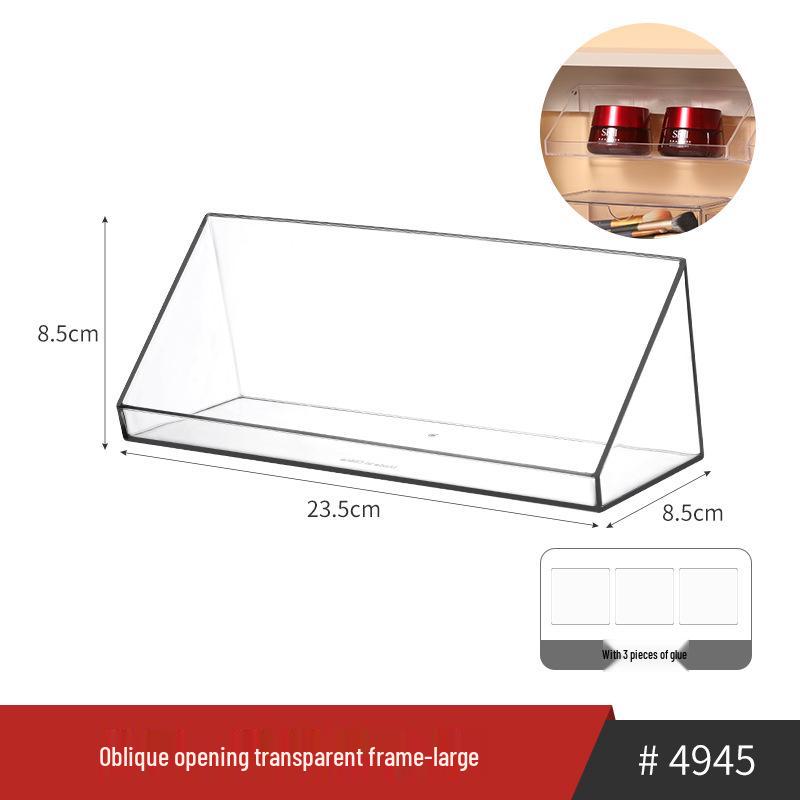 Armoire Miroir de Salle de Bain en Acrylique & Support de Rangement pour Cosmétiques