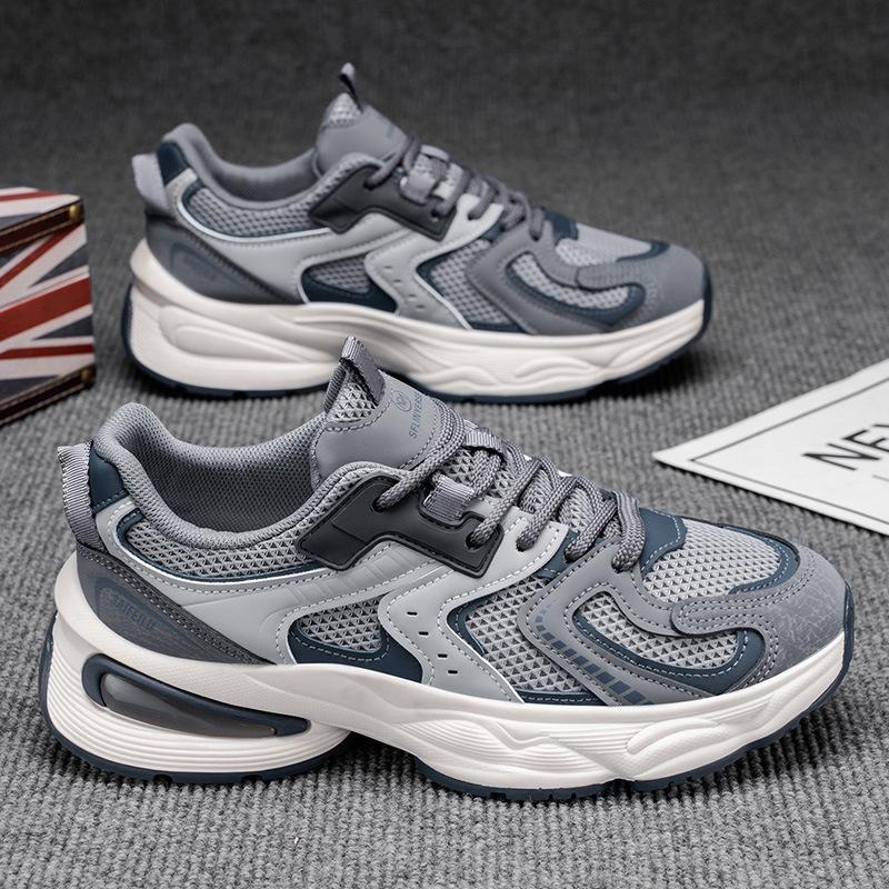 Summer men's shoes 2025 new breathable mesh sports shoes men's trend versatile platform casual dad shoes trendy shoes