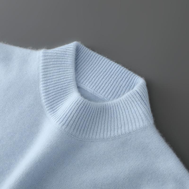 

Чоловічий светр 100% чиста вовна, з напіввисоким коміром, Business Casual, Теплий зимовий трикотаж S (100-115 lbs)