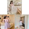 Pure Desire Style Women Summer Sleep Dress With Ice Silk Sleeveless Vneck For Home Comfort