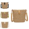 Minimal kontrastierendes Farbdesign Damen Lässige Grasgewebte Tasche für Damen Mit Nahtdetails Und Täglichem Gebrauch