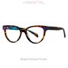 Women Blue Light Blocking Glasses Acetate Fibre Cat Frame Computer Men Eyewear Anti Ray Prescription Reading Eyeglasses Frame