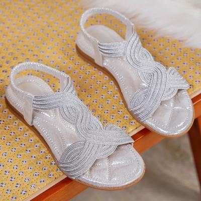 Damen Sommer Grenzüberschreitend Neue Sandalen Mode Lässig Flach Elastisch Zehenclip Kühl