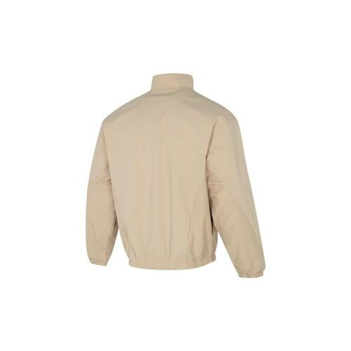 adidas Solid Color Stand Collar Long Sleeve Outdoor Work Jacket Men's Khaki