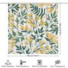 Modern Bathroom Decor Yellow And Green Floral Shower Curtain For Bathtub Home Decoration