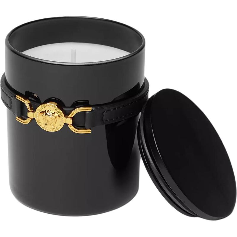 Свеча Versace Medusa 95 с деревянной крышкой и съемным кожаным ремешком, черная 23093798 1017925-1A119601-B000-black чёрный