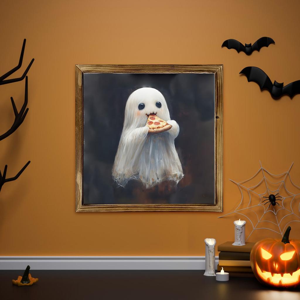 Halloween Decorations Wooden Wall Decorations  Pizza Halloween Cute Decorations