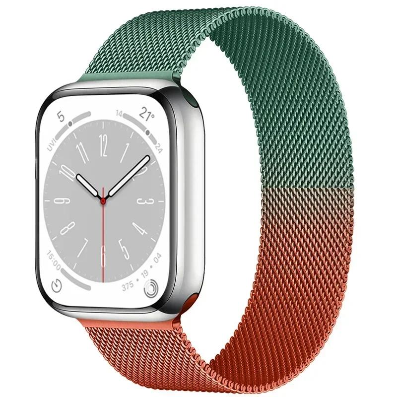Magnetic Loop Strap For Apple watch Band 44mm 40mm 45mm 41mm 42mm 38mm Stainless Steel Bracelet iWatch Series Ultra 9 8 SE 7 6 5