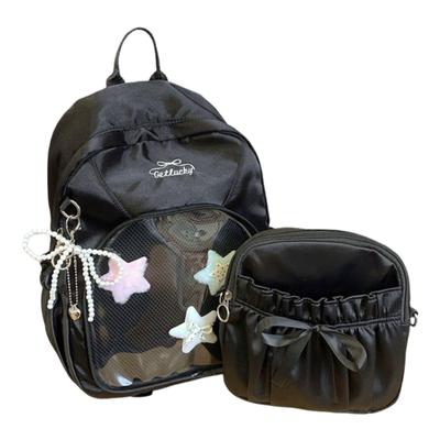 Harujio Ita Bag A4 Can Conceal Ita Plush Large Black and Perfect for Otaku Everyday Sheet Backpack, Size, Bags, Toys, Capacity, White, Activities,