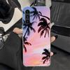 Palm Leaves Sunset Summer Scenery Phone Case for Samsung Galaxy A17 A16 A26 A36 A56 A15 A14 A13 A55 A54 A53 A35 A34 A33 A25 A24