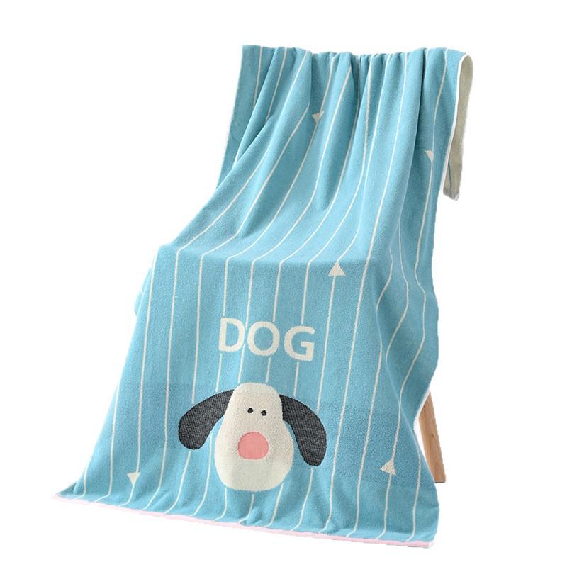 Large Grade A Yarn-Dyed Jacquard Cotton Bath Towel - Thick, Absorbent, Adult Style
