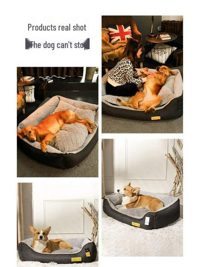Winter Warm Corgi Dog Bed: Removable & Washable Pet Sofa for Small/Medium Dogs