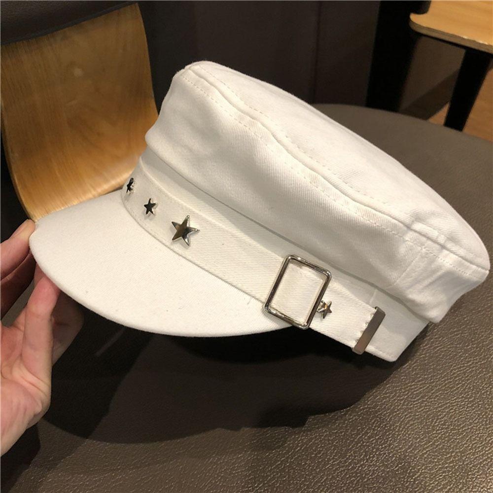 Hat Retro Gatsby Cap For Women Flat Top Ladies Star Beret Sailor Hat Duck Tongue Cap Newsboy Hat