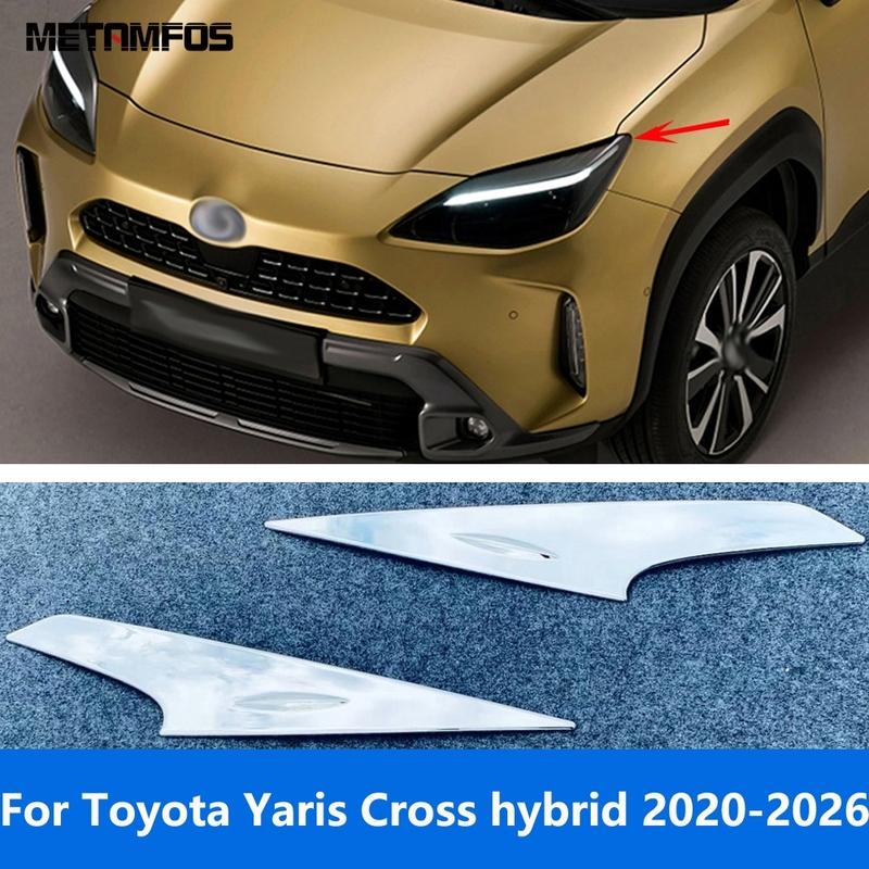 

Накладка на фару Накладка на брову фари Для Toyota Yaris Cross hybrid -2025 2026 Хромована смужка на фару Аксесуари для стайлінгу автомобіля